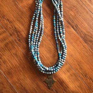 AKOLA Project Blue Cross Necklace